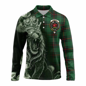 Primrose Tartan Long Sleeve Polo Shirt Roaring Lion Heritage