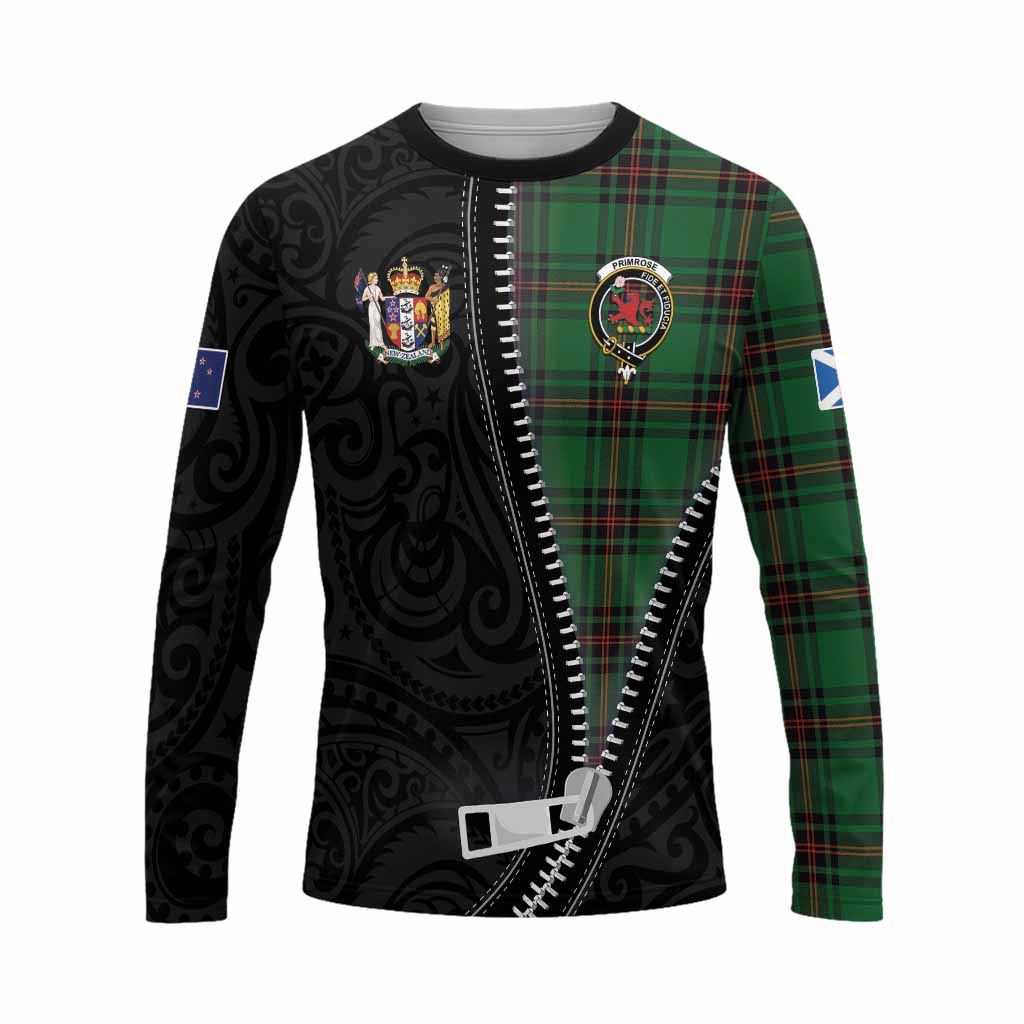 Primrose Tartan Long Sleeve T-Shirt New Zealand Pattern Unique Zipper Stylized