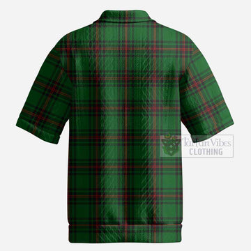 Primrose Tartan Men’s Polo Sweater Top with Family Crest
