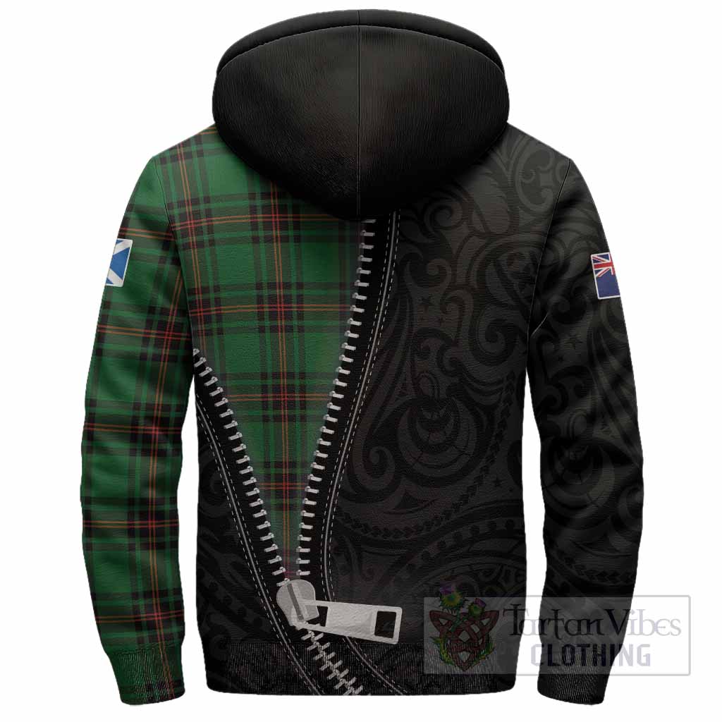 Primrose Tartan Sherpa Hoodie New Zealand Pattern Unique Zipper Stylized