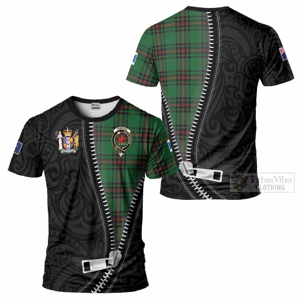 Primrose Tartan T-Shirt New Zealand Pattern Unique Zipper Stylized
