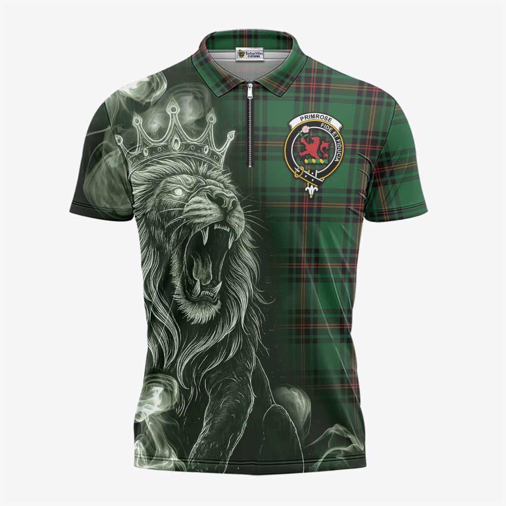 Primrose Tartan Zipper Polo Shirt Roaring Lion Heritage