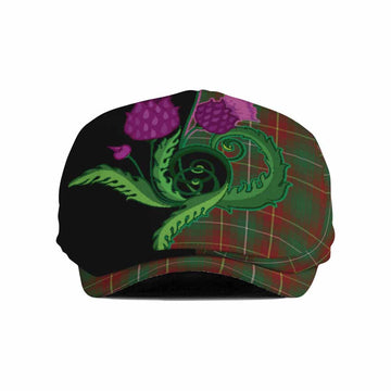 Prince Edward Island Tartan Flat Cap, Jeff Cap Traditional Scottish Thistle