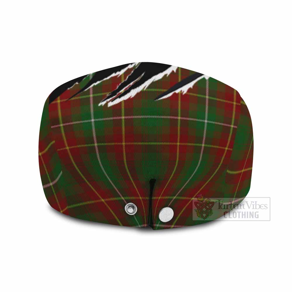 Prince Edward Island Tartan Loch Ness Monster Flat Cap, Jeff Cap Celtic Knot Nessie Art