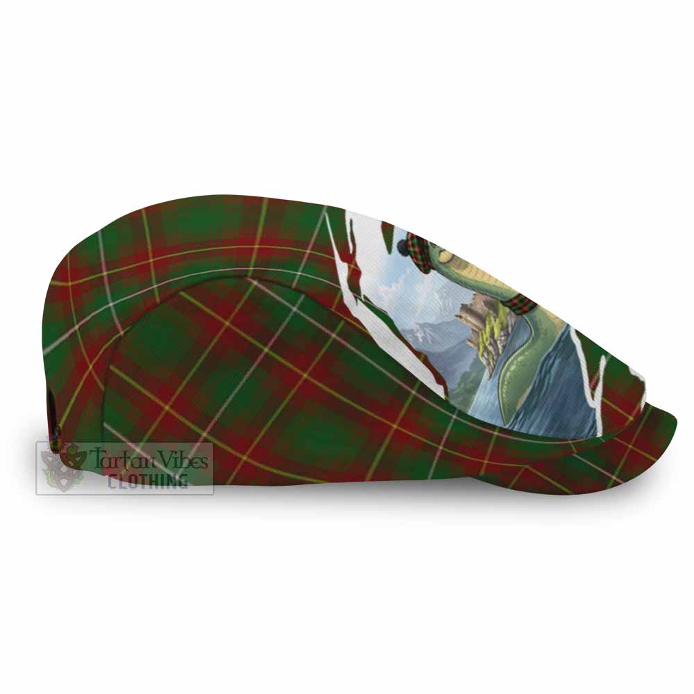 Prince Edward Island Tartan Loch Ness Monster Scottish Heritage Art Flat Cap, Jeff Cap