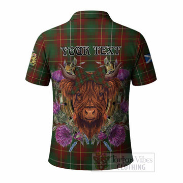 Prince Edward Island Tartan Polo Shirt Scottish Thistle Heilan Coo