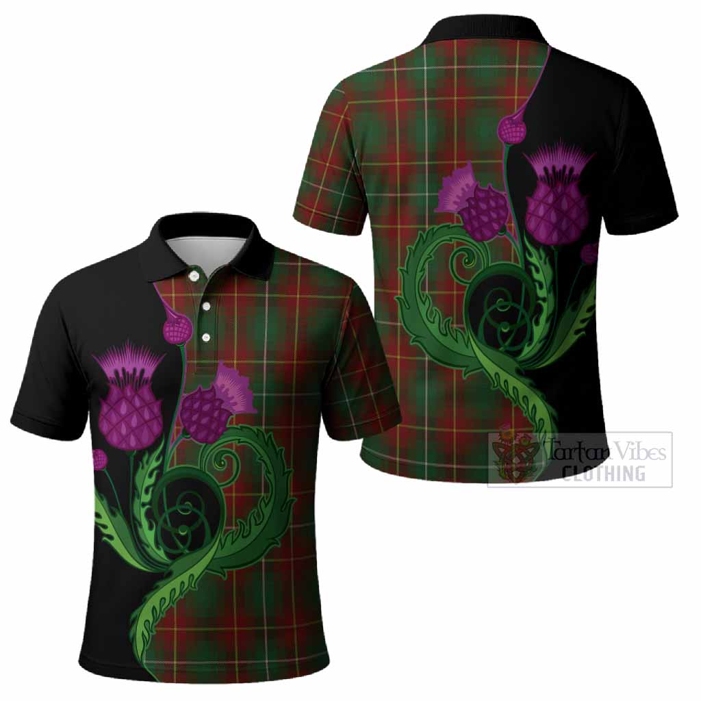 Prince Edward Island Tartan Polo Shirt Traditional Scottish Thistle