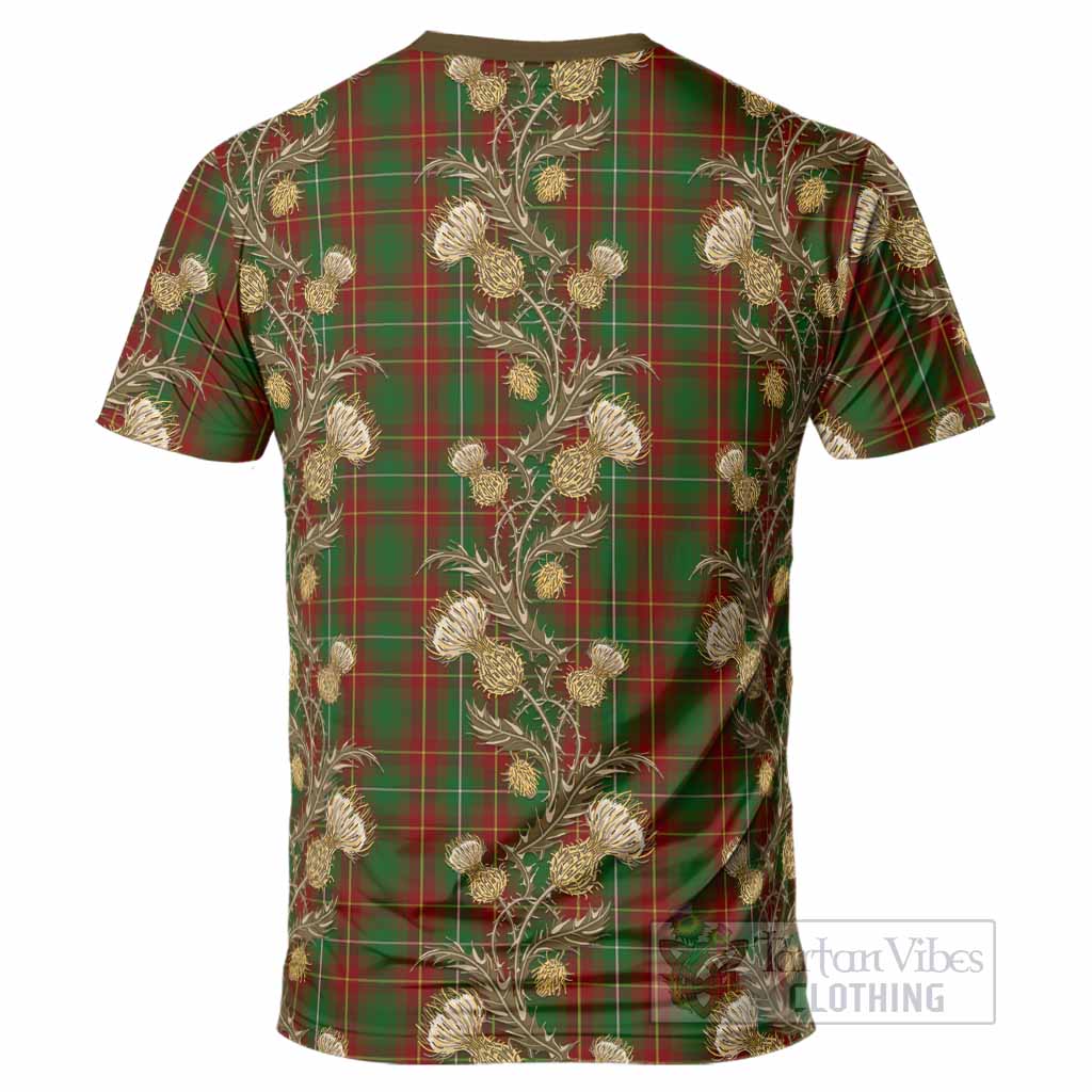 Prince Edward Island Tartan T-Shirt Seamless Scottish Thistle Flowers