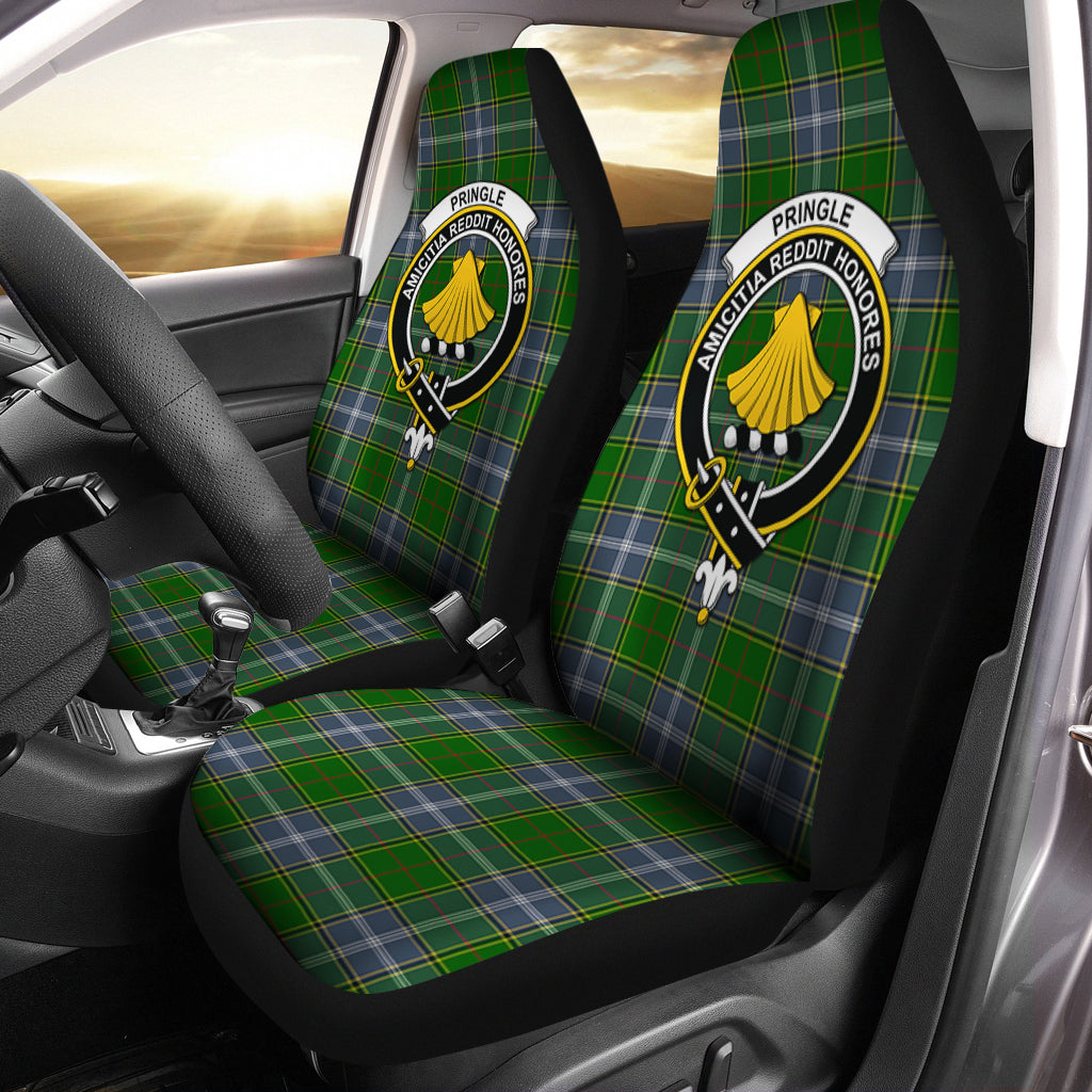 Pringle Tartan Car Seat Cover with Family Crest One Size - Tartanvibesclothing