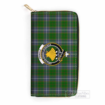Tartan Vibes Clothing Pringle Tartan Women's Leather Wallet with Family Crest