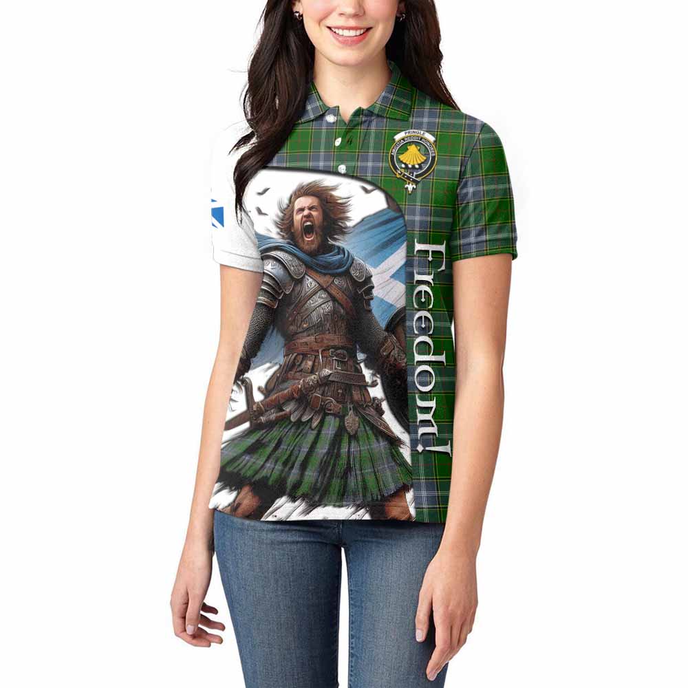 Tartan Vibes Clothing Pringle Crest Tartan Women's Polo Shirt Inspired by the Freedom of Scottish Warrior