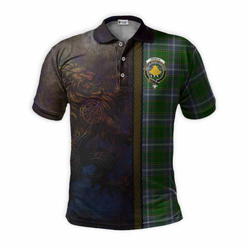 Tartan Vibes Clothing Pringle Tartan Family Crest Polo Shirt Alba Gu Brath Be Brave Lion Ancient Style