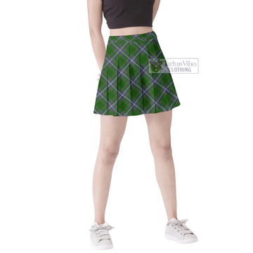 Pringle Tartan Women's Plated Mini Skirt Cross Style
