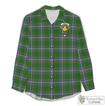 Pringle Tartan Womens Casual Shirt with Family Crest