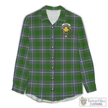 Tartan Vibes Clothing Pringle Tartan Womens Casual Shirt with Family Crest