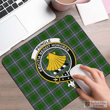 Tartan Vibes Clothing Pringle Tartan Mouse Pad with Family Crest