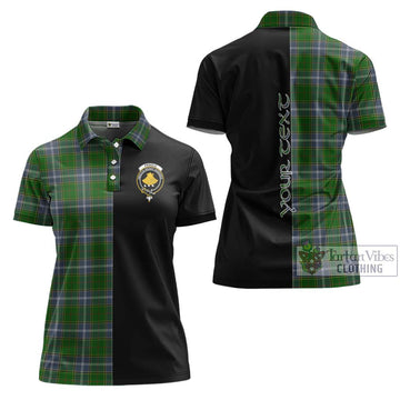 Pringle Tartan Women's Polo Shirt with Family Crest and Half Of Me Style Women - Tartanvibesclothing Shop
