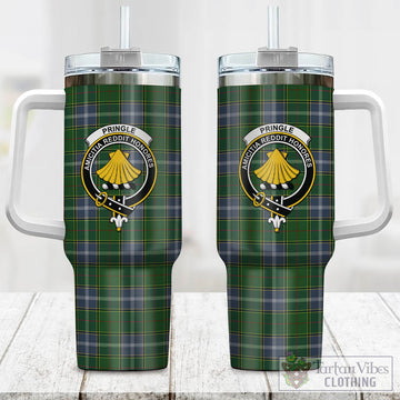 Pringle Tartan and Family Crest Tumbler with Handle