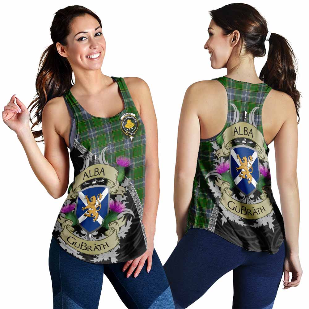 Tartan Vibes Clothing Pringle Tartan Family Crest Women's Racerback Tanks Lion Rampant Royal Thistle Shield Celtic Inspired