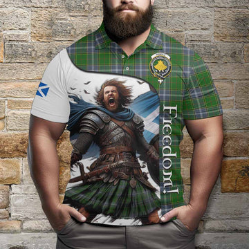 Tartan Vibes Clothing Pringle Crest Tartan Polo Shirt Inspired by the Freedom of Scottish Warrior