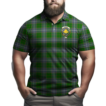 Pringle Tartan Men's Polo Shirt with Family Crest