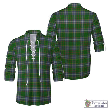 Tartan Vibes Clothing Pringle Tartan Men's Scottish Traditional Jacobite Ghillie Kilt Shirt