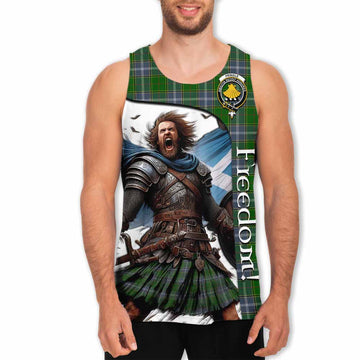Tartan Vibes Clothing Pringle Crest Tartan Men's Tank Top Inspired by the Freedom of Scottish Warrior