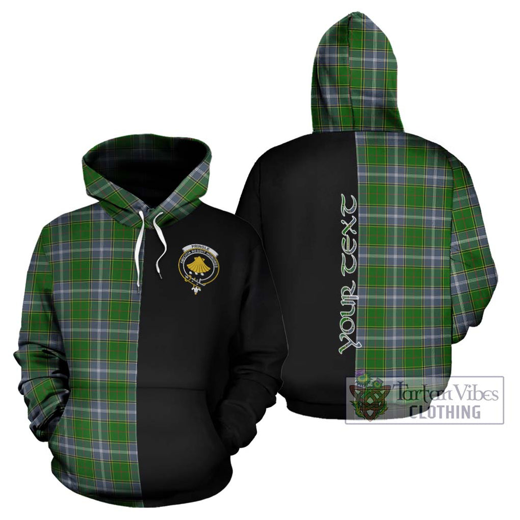 Pringle Tartan Hoodie with Family Crest and Half Of Me Style Zip Hoodie - Tartanvibesclothing Shop