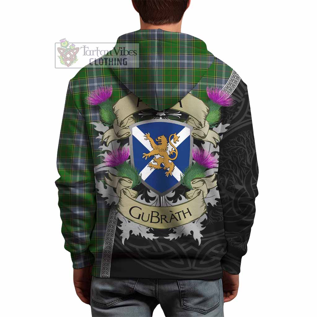 Tartan Vibes Clothing Pringle Tartan Family Crest Hoodie Lion Rampant Royal Thistle Shield Celtic Inspired