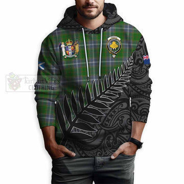 Pringle Crest Tartan Hoodie with New Zealand Silver Fern Half Style