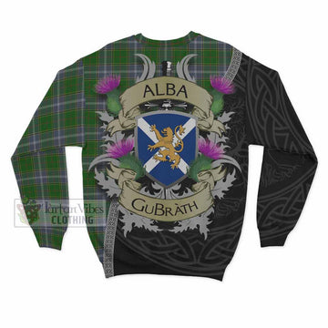 Pringle Tartan Family Crest Sweatshirt Lion Rampant Royal Thistle Shield Celtic Inspired