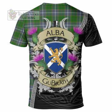 Tartan Vibes Clothing Pringle Tartan Family Crest T-Shirt Lion Rampant Royal Thistle Shield Celtic Inspired
