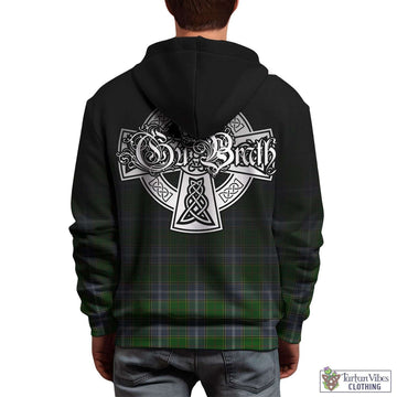 Pringle Tartan Hoodie Featuring Alba Gu Brath Family Crest Celtic Inspired