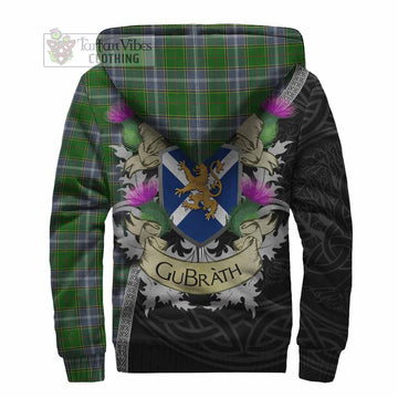 Pringle Tartan Family Crest Sherpa Hoodie Lion Rampant Royal Thistle Shield Celtic Inspired