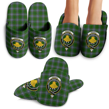 Pringle Tartan Home Slippers with Family Crest - Tartan Vibes Clothing