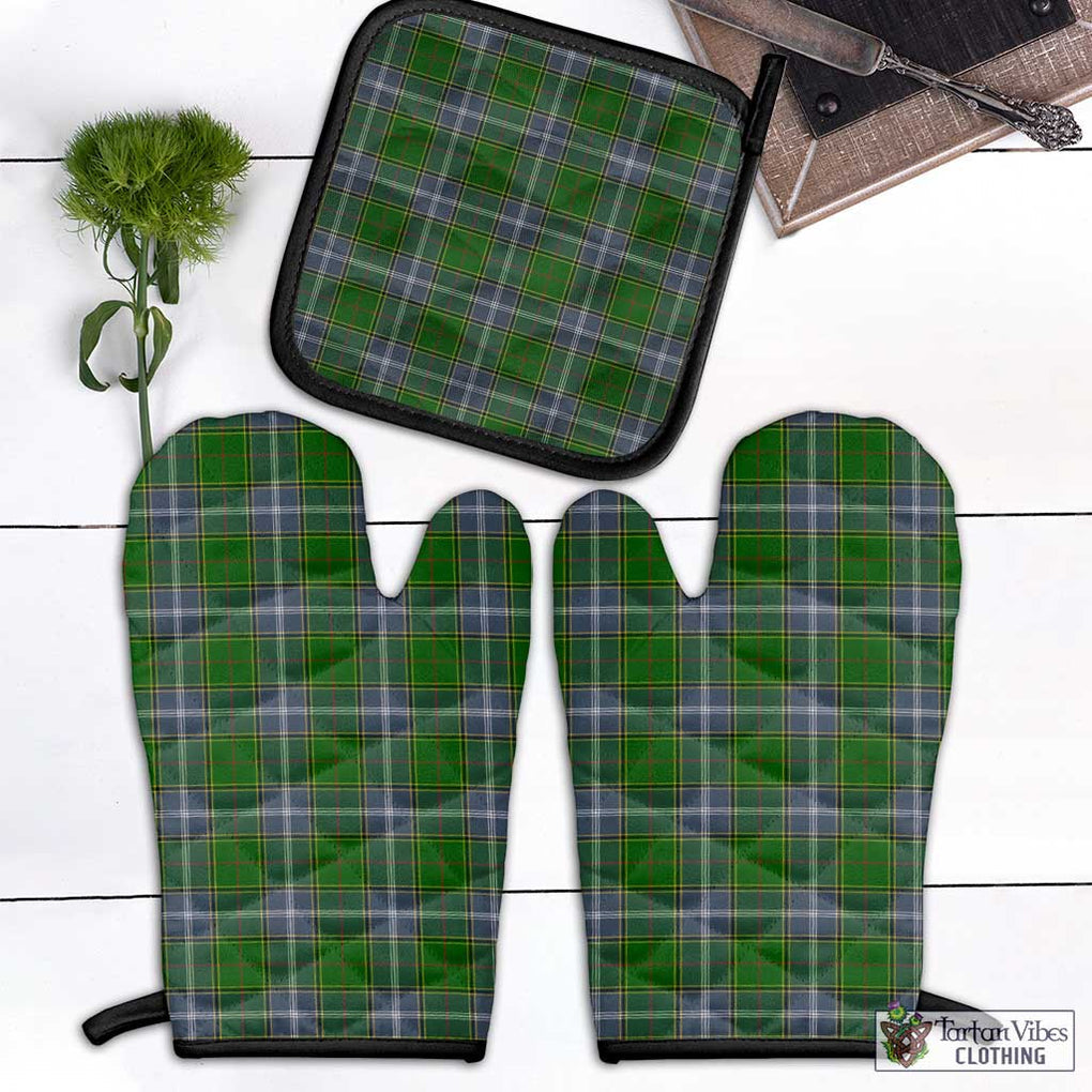 Pringle Tartan Combo Oven Mitt & Pot-Holder Combo 1 Oven Mitt & 1 Pot-Holder Black - Tartan Vibes Clothing