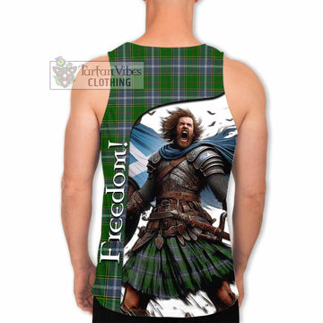 Tartan Vibes Clothing Pringle Crest Tartan Men's Tank Top Inspired by the Freedom of Scottish Warrior