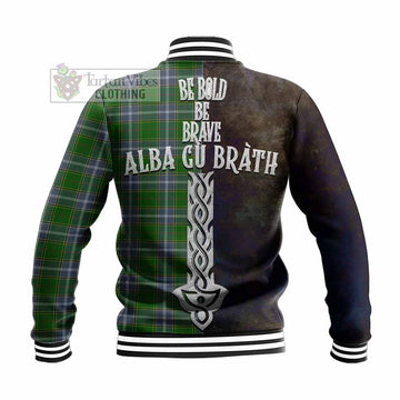 Pringle Tartan Family Crest Baseball Jacket Alba Gu Brath Be Brave Lion Ancient Style