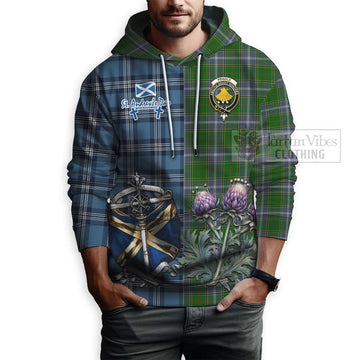 Pringle Tartan Hoodie Happy St. Andrew's Day Half Tartan Style
