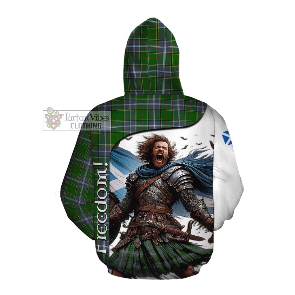 Tartan Vibes Clothing Pringle Crest Tartan Cotton Hoodie Inspired by the Freedom of Scottish Warrior