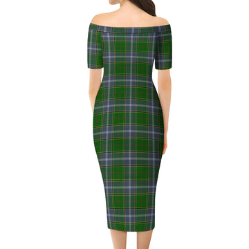 Pringle Tartan Off Shoulder Lady Dress
