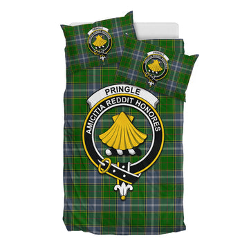 Pringle Tartan Bedding Set with Family Crest