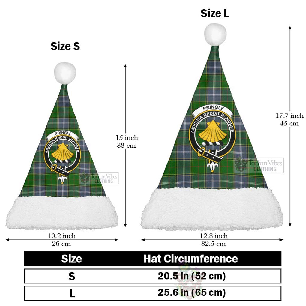 Tartan Vibes Clothing Pringle Tartan Christmas Santa Hats with Family Crest