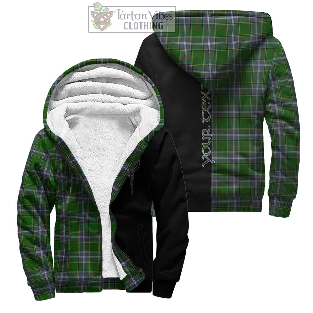 Pringle Tartan Sherpa Hoodie with Family Crest and Half Of Me Style Unisex - Tartanvibesclothing Shop