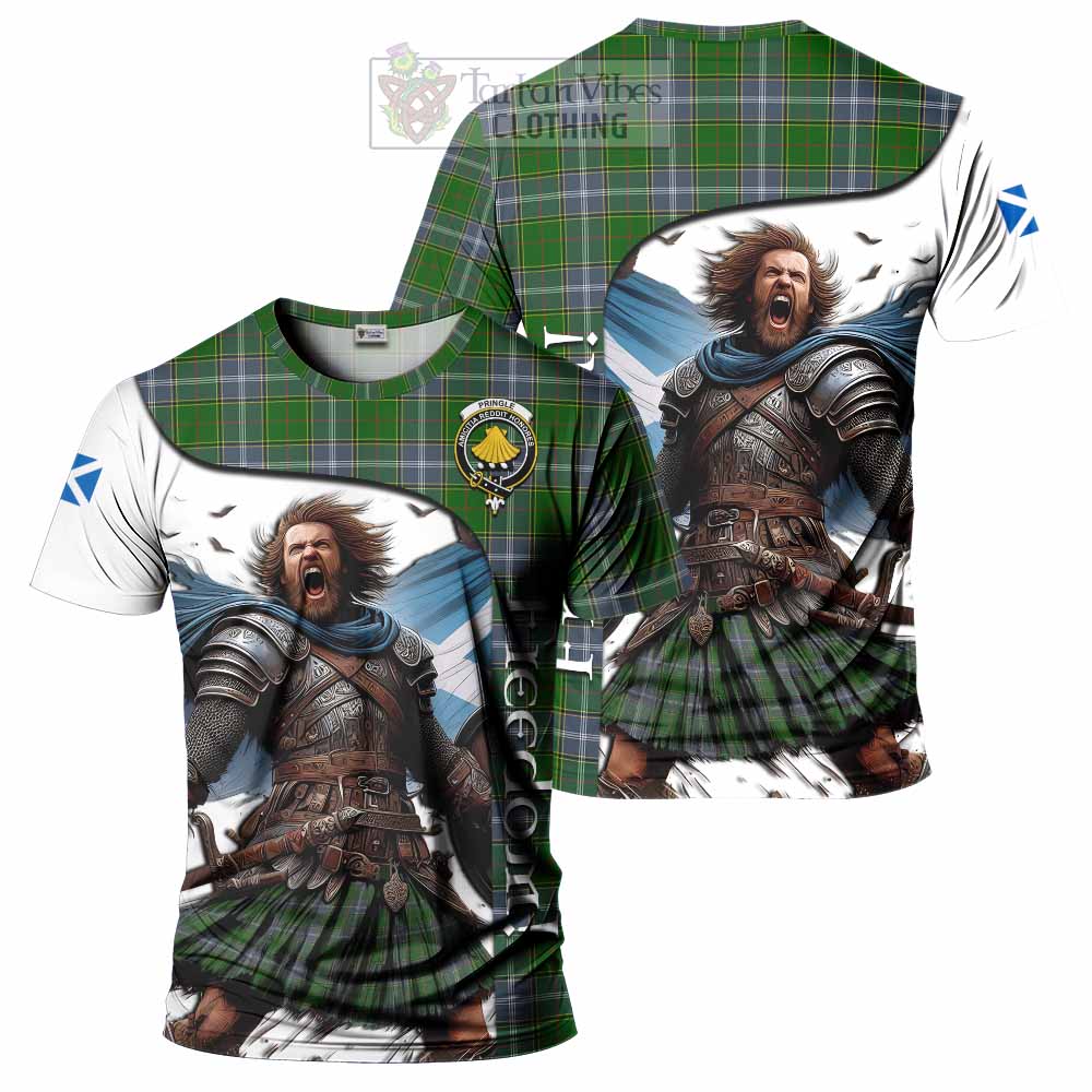 Pringle Crest Tartan T-Shirt Inspired by the Freedom of Scottish Warrior