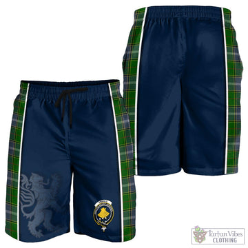Pringle Tartan Men's Shorts with Family Crest and Lion Rampant Vibes Sport Style