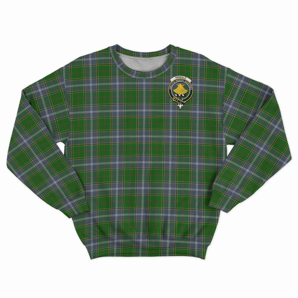 Pringle Tartan Sweatshirt with Family Crest - Tartan Vibes Clothing