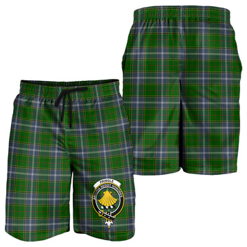 Pringle Tartan Mens Shorts with Family Crest