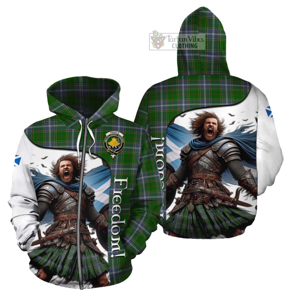Tartan Vibes Clothing Pringle Crest Tartan Cotton Hoodie Inspired by the Freedom of Scottish Warrior