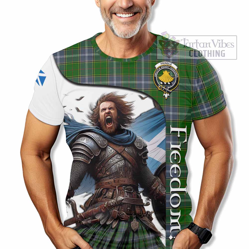Pringle Crest Tartan T-Shirt Inspired by the Freedom of Scottish Warrior